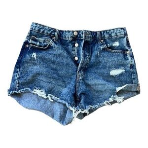 WILD Fable high rise white washed‎ shorts womens 14